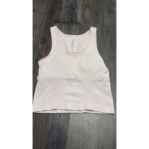Lululemon Ebb to Street cropped tank strawberry milkshake size 4